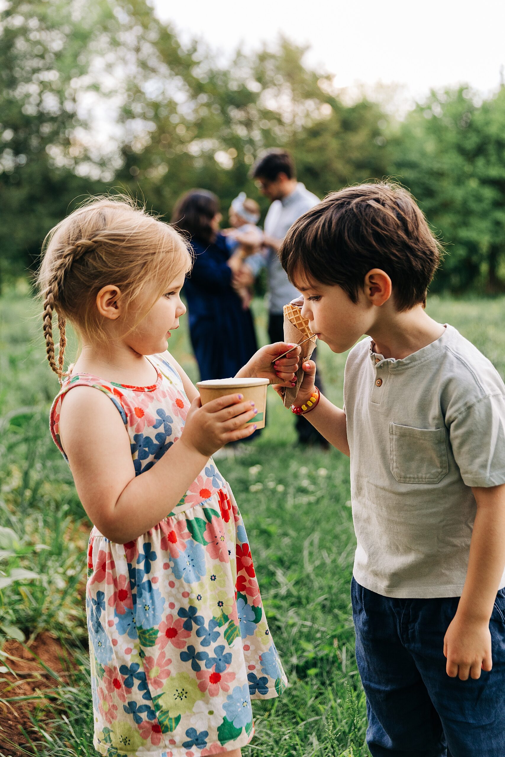 Family session at Broken Spoke Farm in Hillsborough, NC