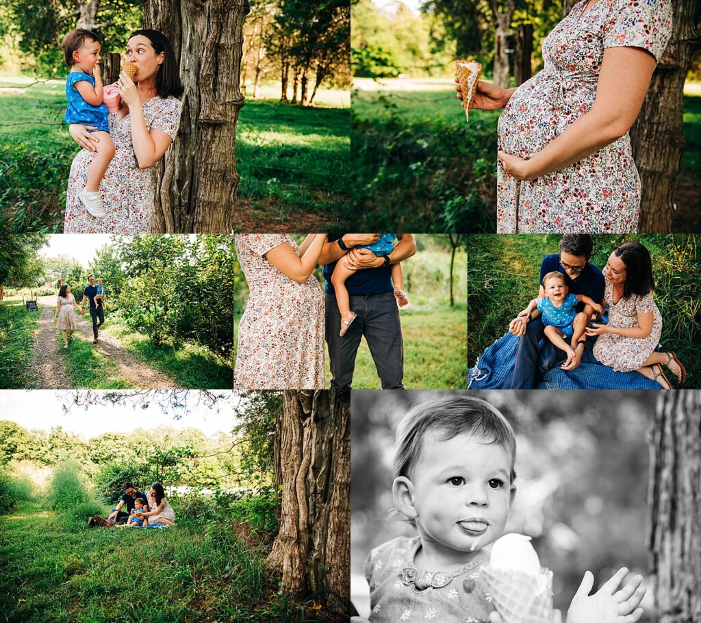 Familiy photosession at broken spoke farm in Hillsborough, NC