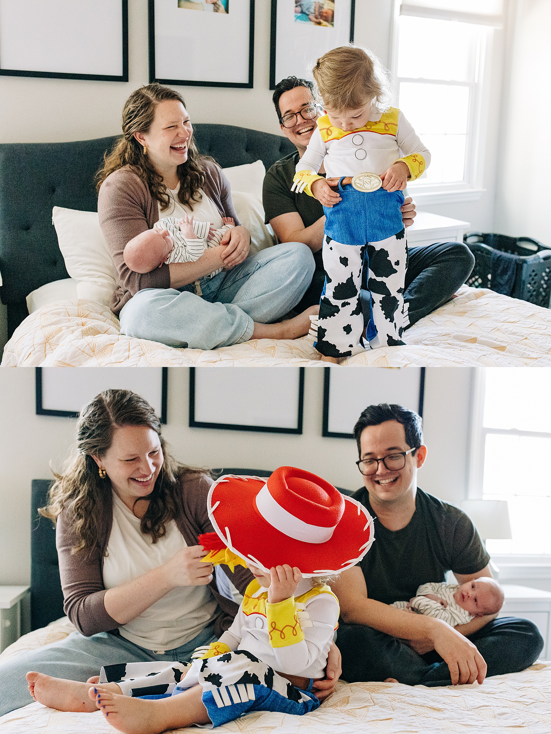 newborn session with toddler big sibling